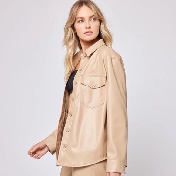 NWT L*Space‎ women's Echo vegan leather jacket size small - Picture 2 of 10